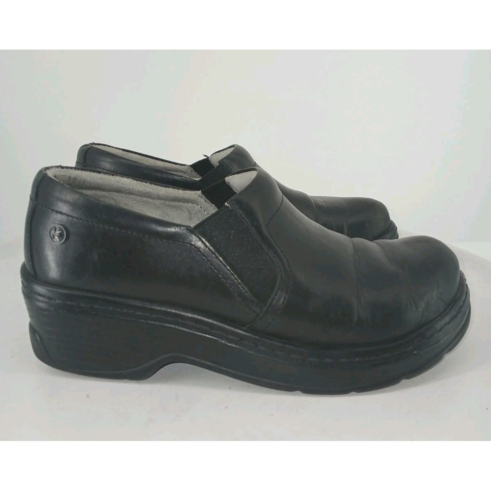Klogs Naples Womens 8M Black Leather Clogs Mules Comfort Shoes   C113